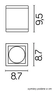 Záhradné vonkajšie stropné svietidlo SPOT LED Adela Midi M1458 DG GU10 Su-Ma