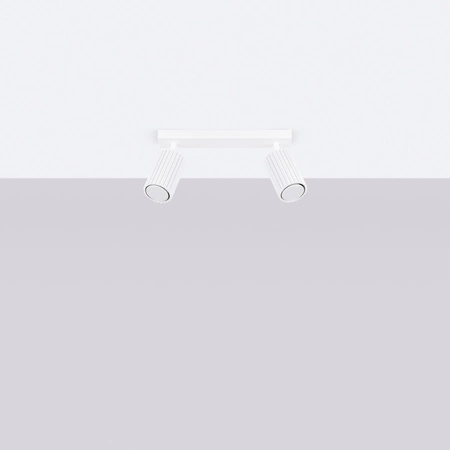 Bodové reflektorové stropné svietidlo Tuba 2x GU10 White Carbon Deep Space SL.1542 Sollux