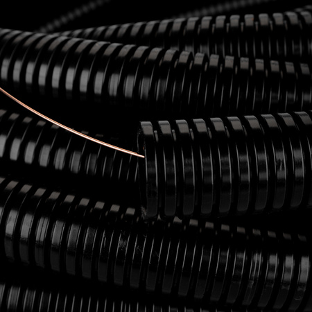 RKGS 16mm 750N vlnitá rúra s pilotom na ochranu káblov 25m čierna AKS ZIELONKA