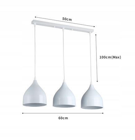 Stropné svietidlo Masterled 3x E27 White Como Pendant Light