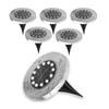 Sada 6x 12x LED SOLAR DOGRUNT poháňaných záhradným osvetlením IP44