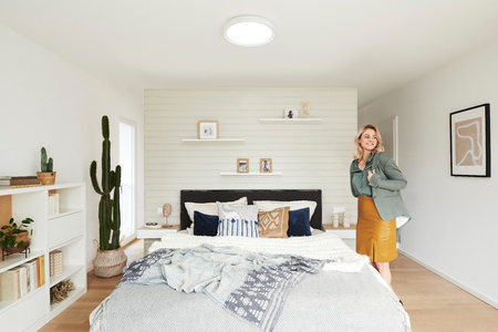 Plafond LED svietidlo na povrchovú montáž 28W 900lm RGB CCT so stmievateľným podsvietením 46cm biele SMART+ WiFi Orbis Ledvance