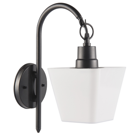 Nástenné svietidlo Vonkajšie fasádne svietidlo E27 Biele čierne IP44 Giza Sanico Goldlux