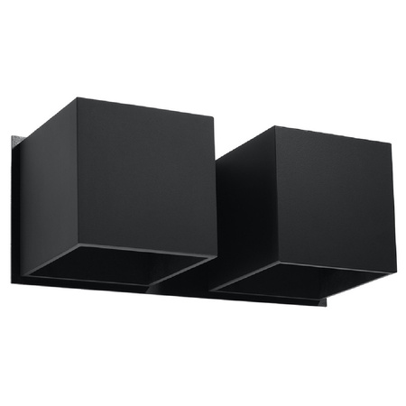 Nástenné svietidlo Nástenné svietidlo 2x G9 Square Black Modern Quad Sollux