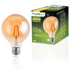 3x dekoratívna LED žiarovka E27 G95 6W = 50W 660lm 2000K teplá biela 360° vlákno LUMILED Globe Amber