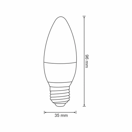 LED žiarovka C37 E27 4,5W 550lm 4000lm neutrálna biela 280° vlákno Sanico Goldlux