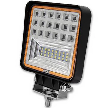 LED pracovná lampa 126W 6000K studený halogén Searchlight 42 LED 10-60V DC smerová čierna IP67 Masterled