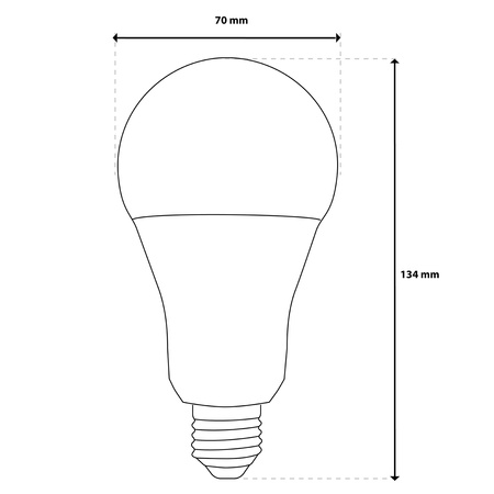 LED žiarovka E27 A80 18W = 150W 2500lm 3000K teplá biela 260° LUMILED