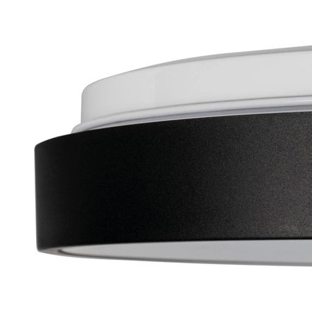 Plafond LED stropný panel Svietidlo pre povrchovú montáž 17,5W 460lm 4000K neutrálna biela 120° Round Black Vand Kanlux