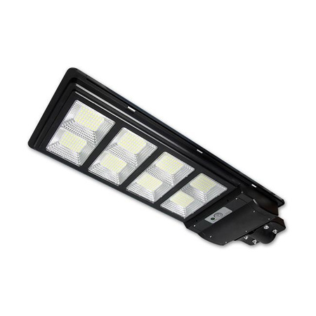 Solárna záhradná LED lampa 360W 6000K studená so senzorom pohybu a súmraku čierna IP65 Masterled