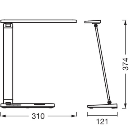 Stolná LED lampa 7W 418lm CCT Stmievateľná čierna kancelárska linka Ledvance