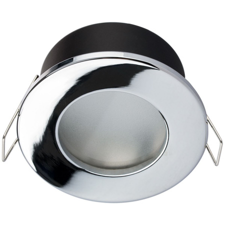 Zapustené halogénové svietidlo Kruhový chróm AQUS + LED žiarovka GU10 6W 6500K studená biela 120° Lumiled