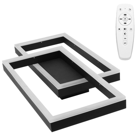 Stropné svietidlo LED 48W CCT ARTESIA Black + diaľkový ovládač