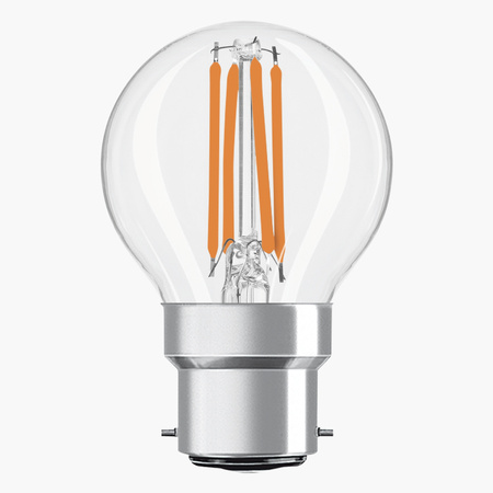 LED žiarovka P45 guľka B22d 4W = 40W 470lm 4000K neutrálna biela 300° Retrofit Filament CLASSIC Osram