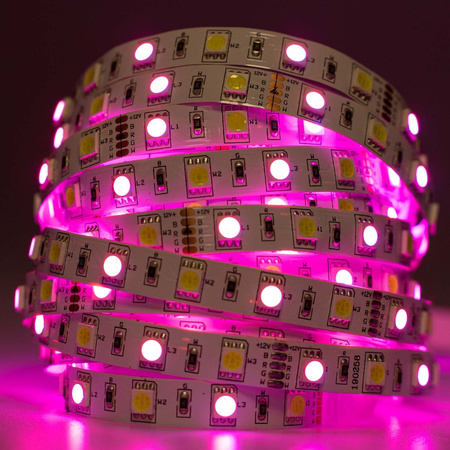 LED pásik 12V 72W 300LED 5050 RGB + studená biela 10mm 5m