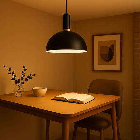 Masterled E27 čierna biela meď Koko stropné závesné svietidlo