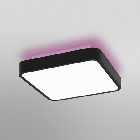 Plafond LED svietidlo na povrchovú montáž 28W 1700lm RGB CCT so stmievateľným podsvietením 35cm čierne SMART+ WiFi Orbis Ledvance