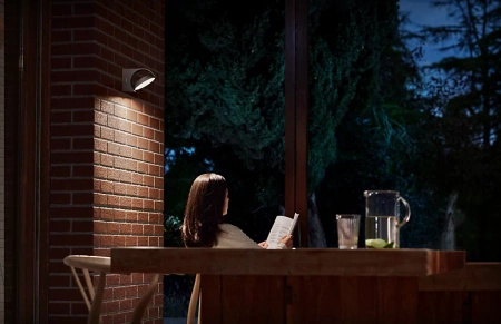 Záhradná nástenná lampa Vonkajšia LED 7W 680lm 4000K IP44 antracitová Mimosa Philips