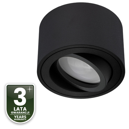 Povrchová montáž HALOGEN TUBE Spot Moving Round Black 50mm + LED náplň 5W 3000K AMAT-S LUMILED