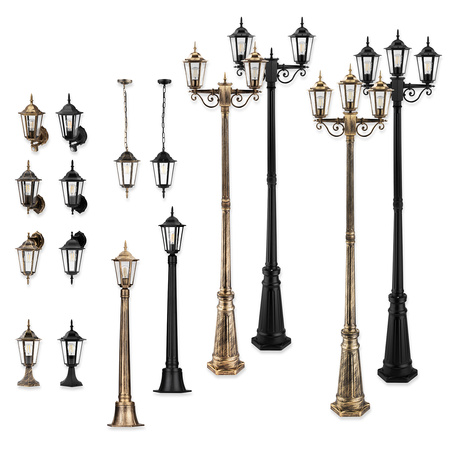 Záhradné svietidlo Vonkajšia lampa E27 Nízke tienidlo 40cm Patina BELLIS LUMILED