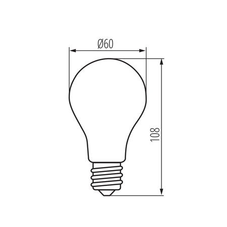 LED žiarovka E27 Edison A60 7W = 60W 810lm 4000K neutrálna biela Clear XLED Filament Kanlux