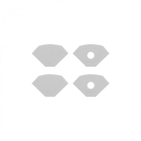 Hliníkový rohový LED profil povrchová montáž biely 2 m s tienidlom z mliečneho skla pre LED pásy + krytky Ecolight série R