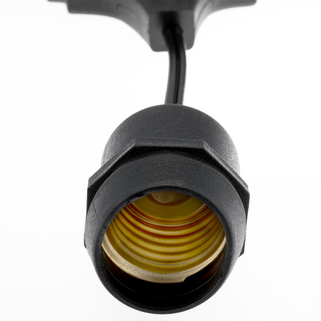 Záhradná vonkajšia svetelná reťaz Girland 20m 40x žiarovky E27 1W 2700K MALUS Lumiled