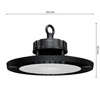 High Bay 200W 30000lm 4000K Neutrálna 90° stmievateľná priemyselná LED lampa čierna IP65 Masterled
