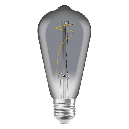 Dekoratívna LED žiarovka ST64 Edison E27 3,4W = 10W 100lm 1800K teplá biela 320° Smoked Vintage 1906 Osram