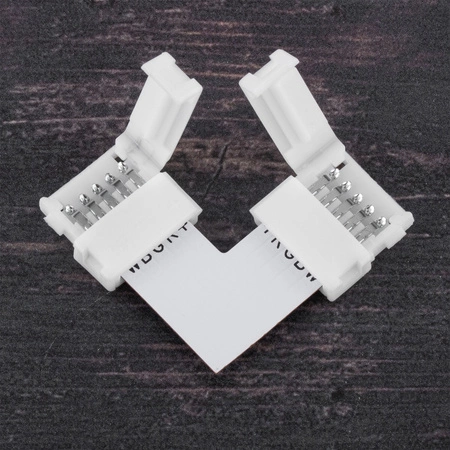 Uhlový konektor pre LED pásik 5PIN snap-on 12mm