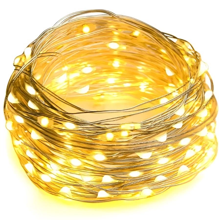 Solárna záhrada Girland 200x LED dekoratívne káble 22m 2700K Warm + FILO PILOT LUMILED