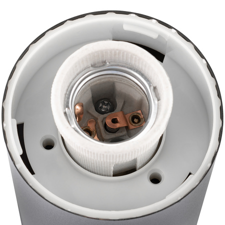 Vonkajšie záhradné svietidlo E27 INOX PIPE 65cm s 230V zásuvkou Lilium Lumiled