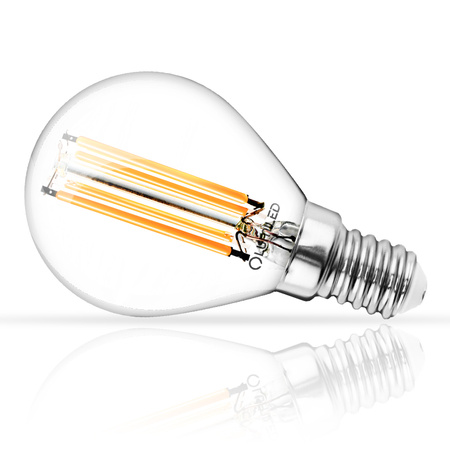 LED žiarovka E14 guľka P45 7W = 60W 806lm 4000K neutrálna biela 360° FILAMENT LUMILED