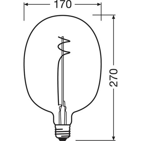 Dekoratívna LED žiarovka E27 4,8W = 30W 400lm 2700K teplá biela 320° Dimmable Vintage 1906 Osram