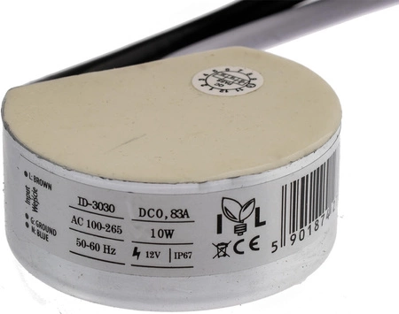 Vodotesný napájací zdroj pre povrchovú montáž 12V 10W 0,83A IP67 ID-3030