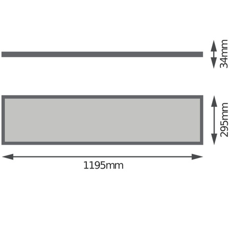 LED panelové stropné svetlo 32W 3600lm 3000K teplá biela povrchové montované UGR19 biele 120x30cm 4In1 Ledvance