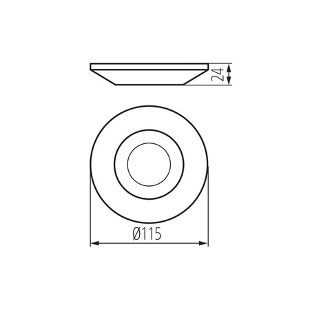 Mikrovlnný snímač pohybu 2000VA 6m 360° Povrchová montáž biely PRESENSOR KANLUX