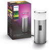 Záhradné svietidlo vonkajšie LED SLOW 25cm 8W 590lm IP65 Biela a farebná Ambiance RGB + TW strieborná Smart SMART Zigbee Bluetooth Calla Philips HUE