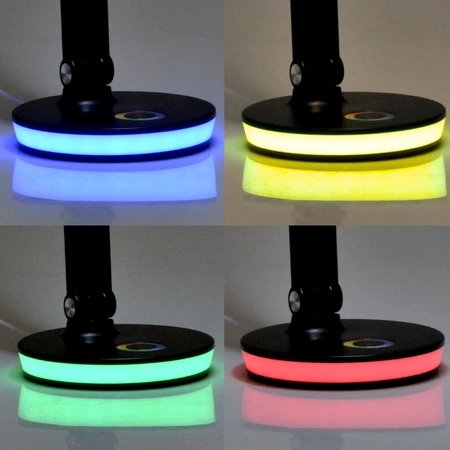 Stolná LED lampa 7W 450lm 4000K, neutrálna biela RGB 120° Čierna Stmievateľná Neptun Sanico Goldlux