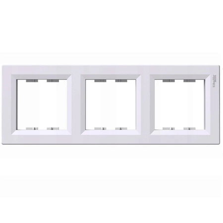 Trojitý rámik pre zásuvkové spínače biely