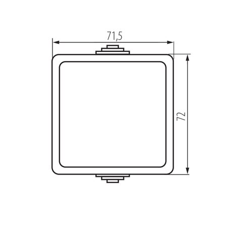 Jednoduchý vypínač 10A Square White TEKNO Kanlux
