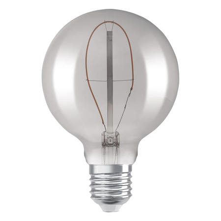 Dekoratívna žiarovka LED G95 Sphere E27 3,4W = 10W 100lm 1800K teplá biela 320° Smoked Vintage 1906 Osram