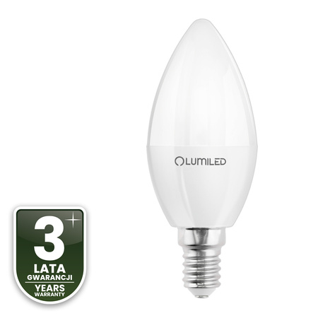 6x LED žiarovka E14 Candle B35 5W = 40W 470lm 6500K studená biela 180° LUMILED