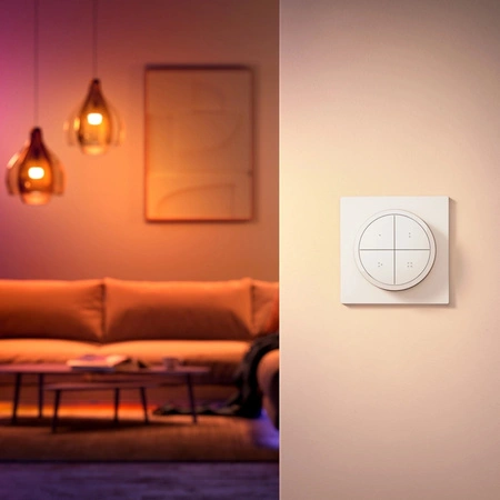 Ovládač Prepínač stmievača Diaľkové ovládanie biely Zigbee Bluetooth Klepnite na prepínač Philips HUE