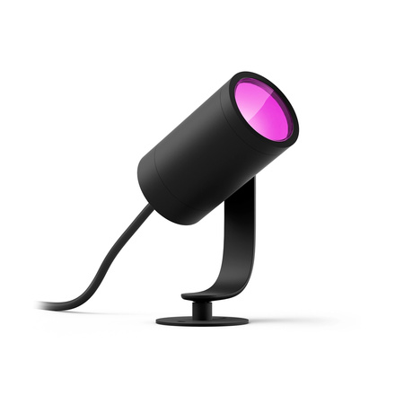 LED 8W 590lm IP65 biela a farebná Ambiance RGB + TW Black Smart SMART Zigbee Bluetooth Lily Philips HUE Garden Spotlight