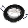 Svietidlo HALOGEN na zapustenú montáž Pohyblivé okrúhle čierne kartáčované GU10