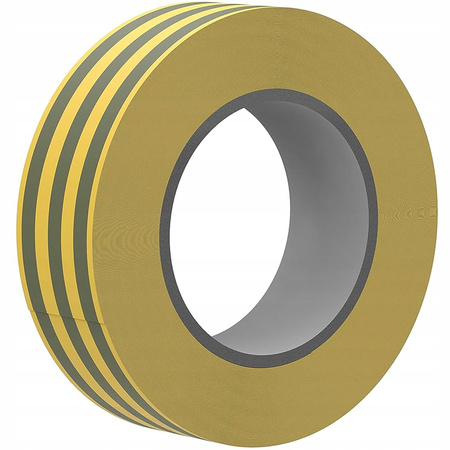 Silná PVC vodotesná izolačná páska 19 mm x 0,13 mm žlto-zelená 20 m