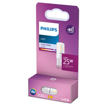 LED žiarovka G9 kapsula 1,9W = 25W 230lm 4000K neutrálna biela 320° Philips