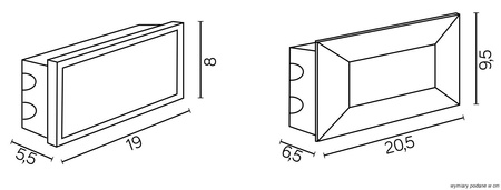 LED nástenné LED Inox C 04 3,5W 187lm 3000K teplé Su-Ma vonkajšie fasádne svetlo