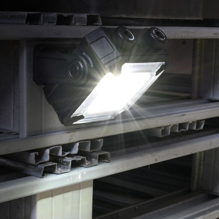 Multifunkčná LED dobíjacia baterka 3 farby svetla 20W 1500lm 5000K čierna IP67 Videx